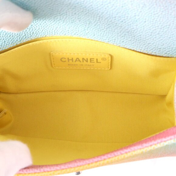 CHANEL Caviar Rainbow Boy Flap Bag Quilted 20 - Picture 12 of 16